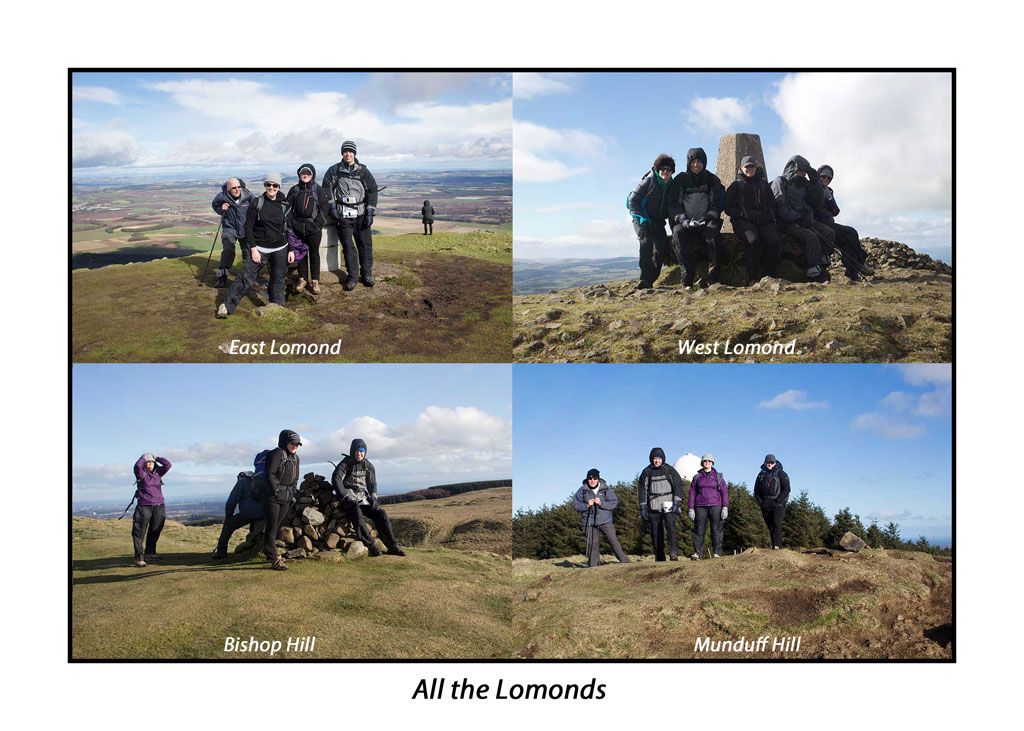 Fife Out and About members in the Lomond Hills